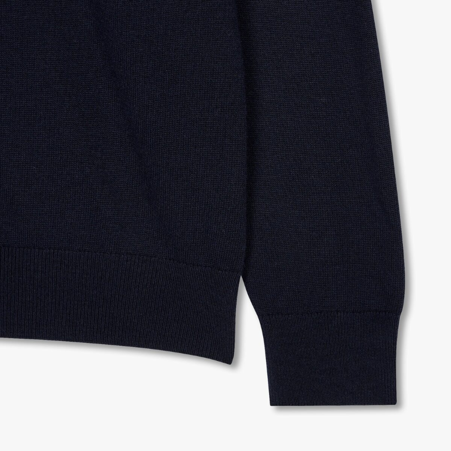 JAJU Round Neck Knit – Navy