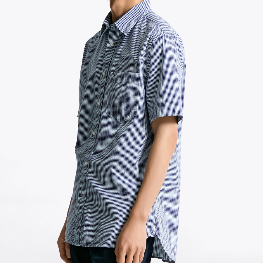 TOMMY HILFIGER [Official Headquarters] Seersucker Gingham Check Shirt