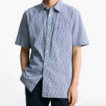 TOMMY HILFIGER [Official Headquarters] Seersucker Gingham Check Shirt