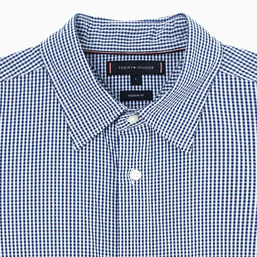 TOMMY HILFIGER [Official Headquarters] Seersucker Gingham Check Shirt