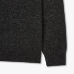 JAJU Merino Wool V-Neck Knit Cardigan – Charcoal