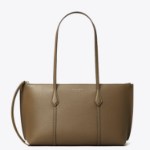TORY BURCH Perry Small Zip Tote – Brown