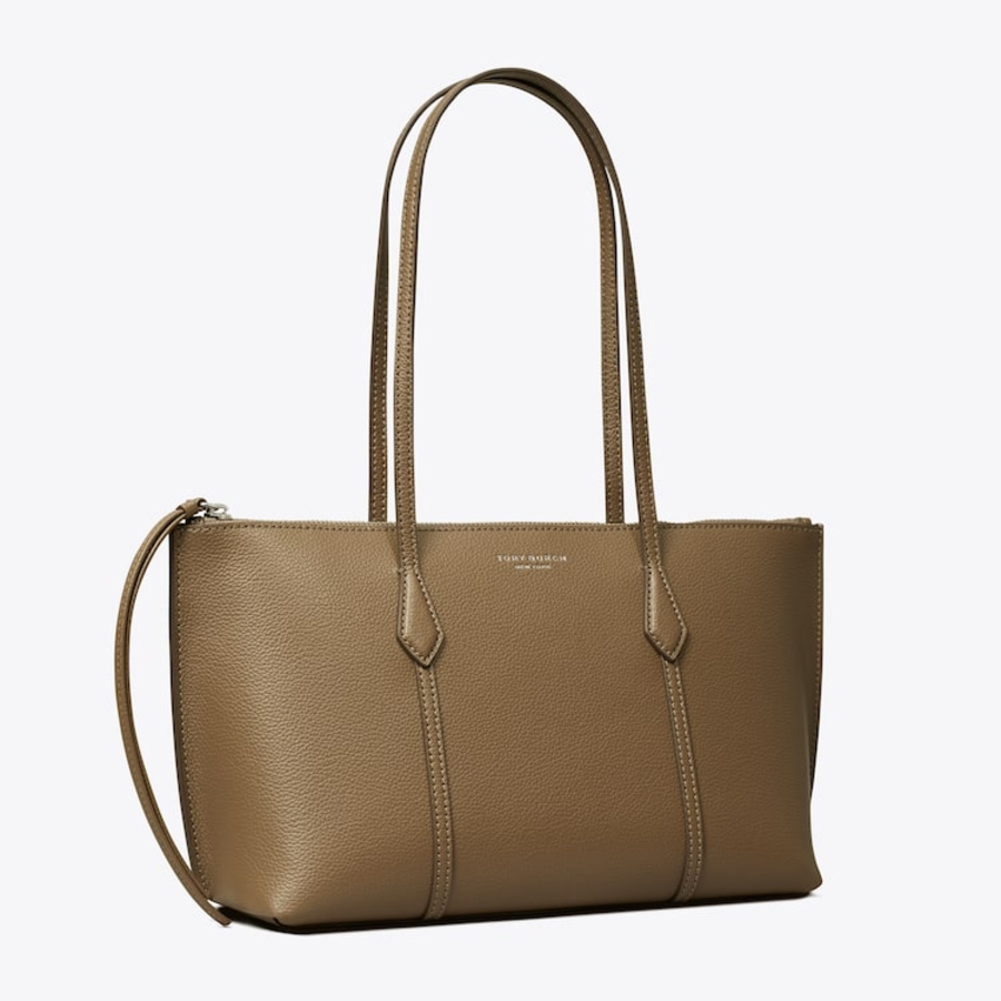 TORY BURCH Perry Small Zip Tote – Brown