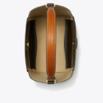 TORY BURCH McGraw T Monogram Small Bucket Bag – Yellowish Brown