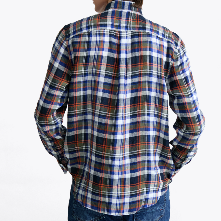 TOMMY HILFIGER [Official Headquarters] [Regular fit] Льняная рубашка в мульти-клетку (T12F3WSH300MT10MS)