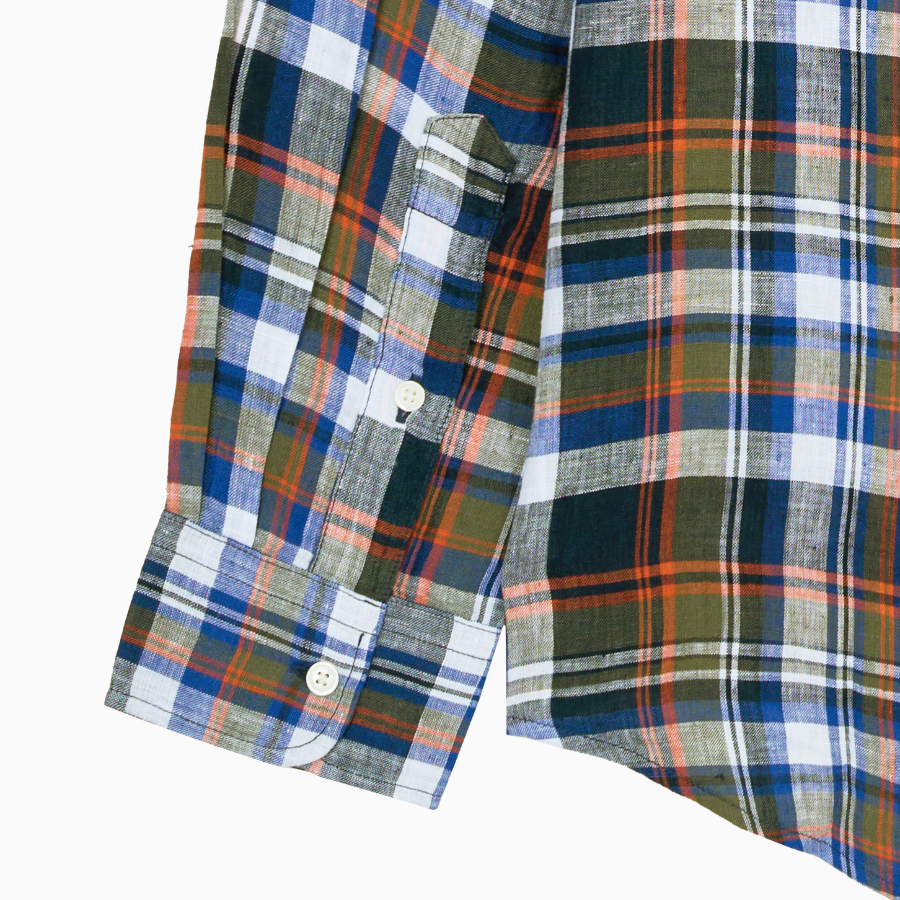 TOMMY HILFIGER [Official Headquarters] [Regular fit] Льняная рубашка в мульти-клетку (T12F3WSH300MT10MS)