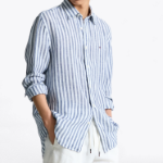 TOMMY HILFIGER [Official Headquarters] [Regular fit] Striped Linen Shirt (T12F1WSH170MT10A5)