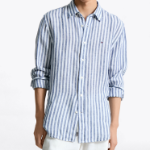 TOMMY HILFIGER [Official Headquarters] [Regular fit] Striped Linen Shirt (T12F1WSH170MT10A5)