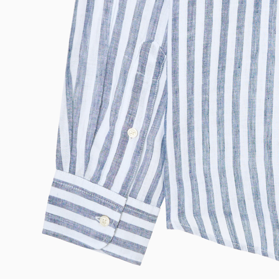 TOMMY HILFIGER [Official Headquarters] [Regular fit] Striped Linen Shirt (T12F1WSH170MT10A5)