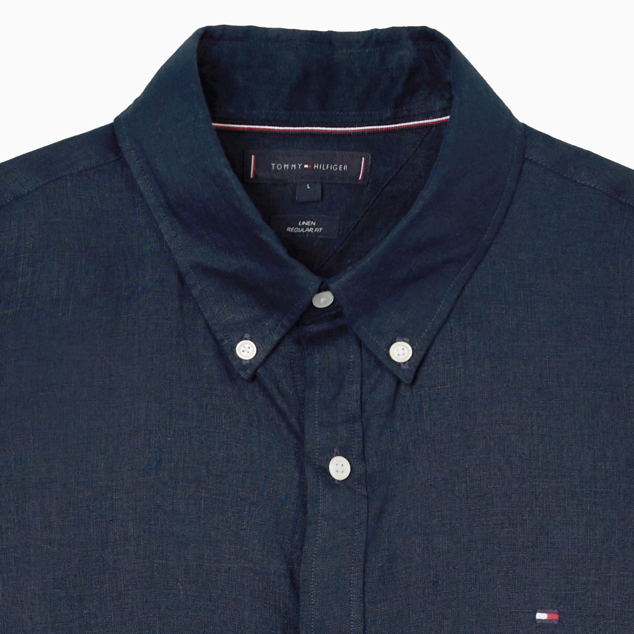 TOMMY HILFIGER [Official Headquarters] [Asian regular fit] Premium Linen Shirt (T12F1WSH150MT2DW5)