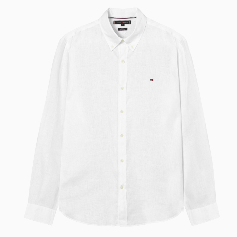 TOMMY HILFIGER [Official Headquarters] [Asian regular fit] Premium Linen Shirt (T12F1WSH150MT2YBR)