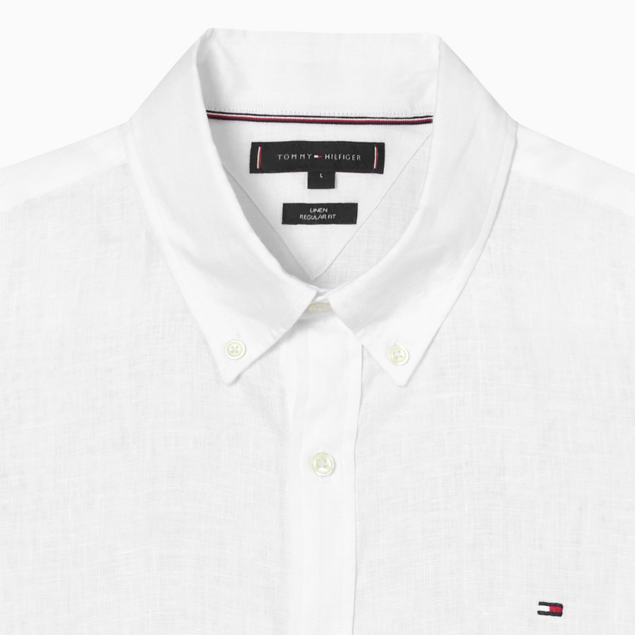 TOMMY HILFIGER [Official Headquarters] [Asian regular fit] Premium Linen Shirt (T12F1WSH150MT2YBR)