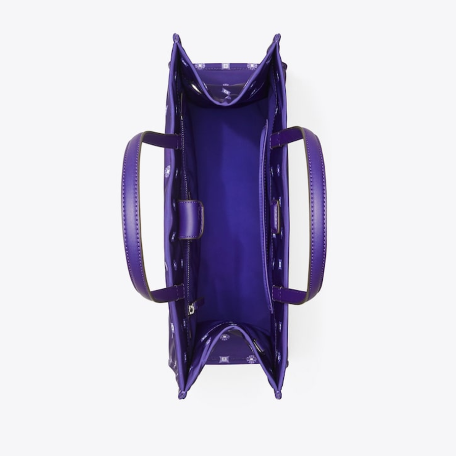 TORY BURCH Ella Printed Small Tote – Blue