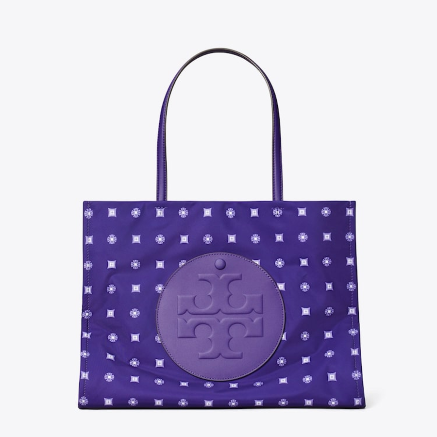 TORY BURCH Ella Printed Small Tote – Blue