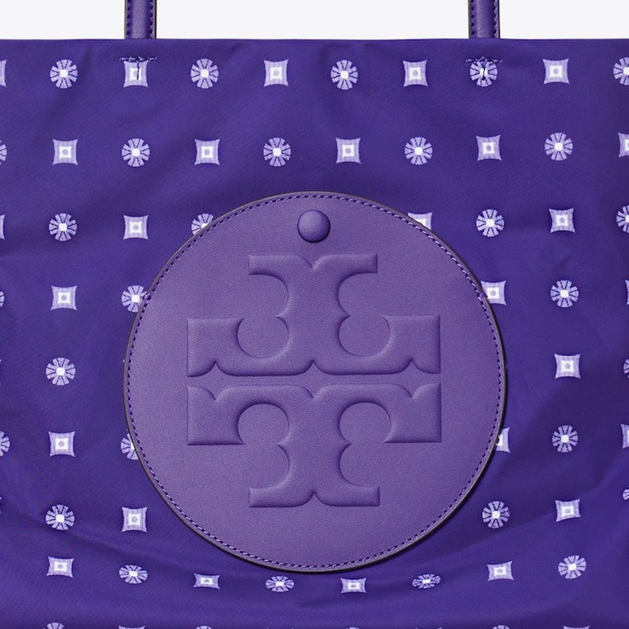 TORY BURCH Ella Printed Small Tote – Blue