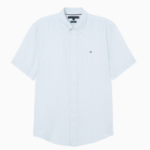 TOMMY HILFIGER [Official Headquarters] [Regular fit] Linen Blended Stripe Short Sleeve Shirt (T12F3WSH130MT10A5)