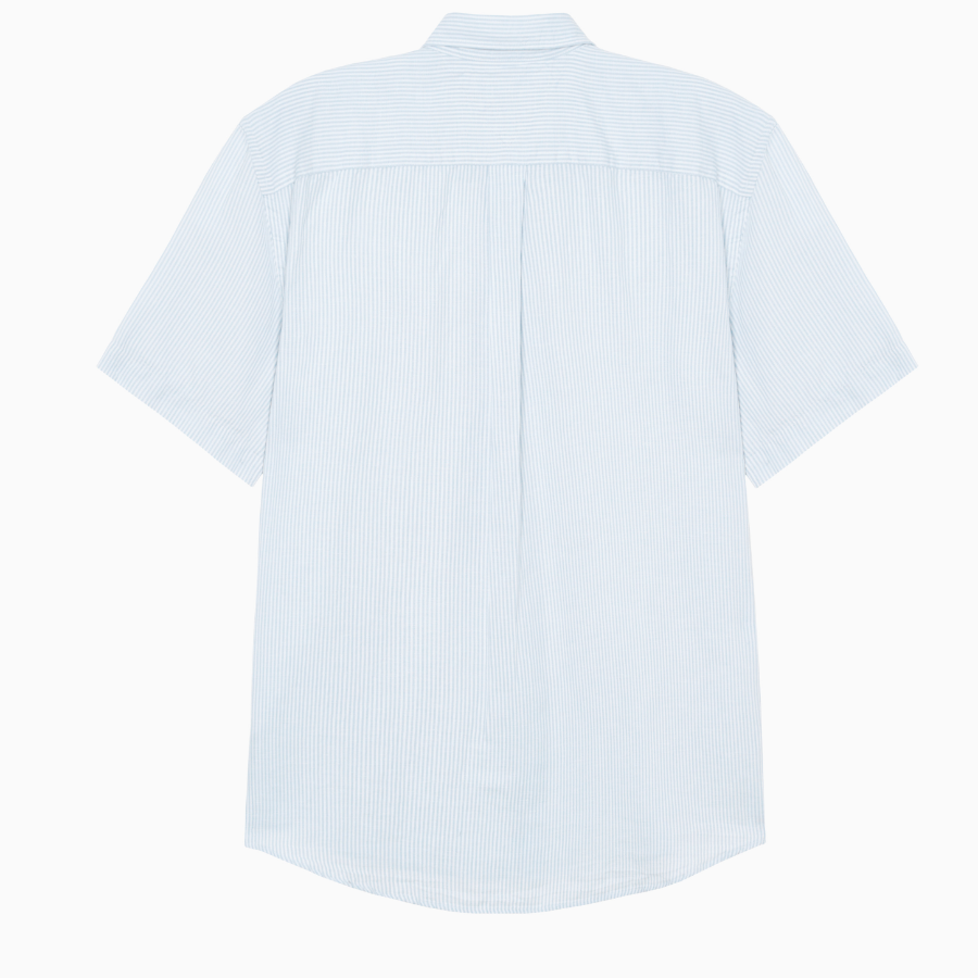 TOMMY HILFIGER [Official Headquarters] [Regular fit] Linen Blended Stripe Short Sleeve Shirt (T12F3WSH130MT10A5)