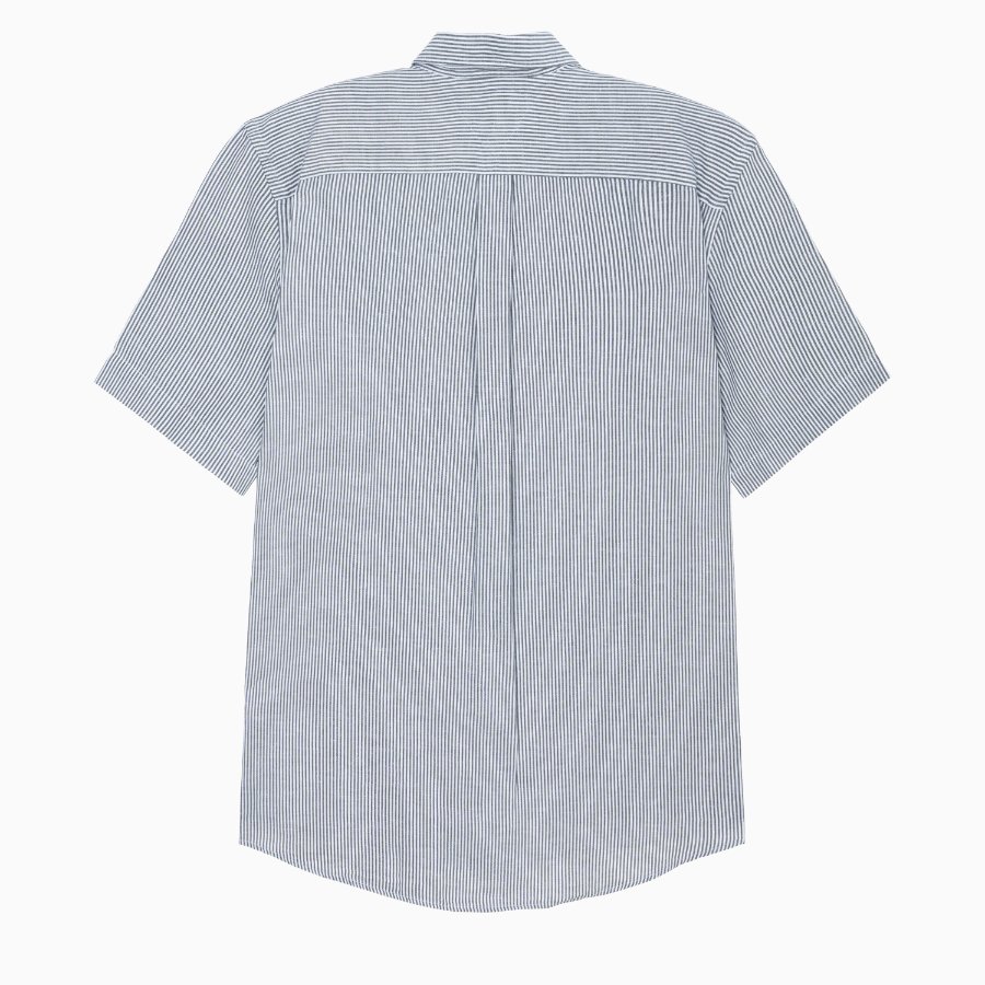 TOMMY HILFIGER [Official Headquarters] [Regular fit] Linen Blended Stripe Short Sleeve Shirt (T12F3WSH130MT10A4)