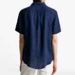 TOMMY HILFIGER [Official Headquarters] [Regular fit] Pigment Dyed Linen Short Sleeve Shirt (T12F3WSH120MT1DCC)