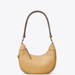 TORY BURCH T Monogram Pebble Crescent Bag – Cream