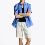 TOMMY HILFIGER [Official Headquarters] [Regular fit] Pigment Dyed Linen Short Sleeve Shirt (T12F3WSH120MT1C30)