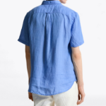 TOMMY HILFIGER [Official Headquarters] [Regular fit] Pigment Dyed Linen Short Sleeve Shirt (T12F3WSH120MT1C30)