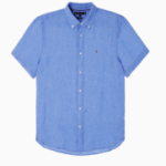 TOMMY HILFIGER [Official Headquarters] [Regular fit] Pigment Dyed Linen Short Sleeve Shirt (T12F3WSH120MT1C30)