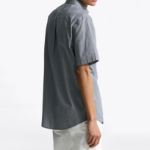 TOMMY HILFIGER [Official Headquarters] [Regular fit] Poplin Houndstooth Short Sleeve Shirt (T12F3WSH150MT10GY)