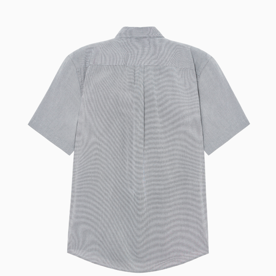 TOMMY HILFIGER [Official Headquarters] [Regular fit] Poplin Houndstooth Short Sleeve Shirt (T12F3WSH150MT10GY)