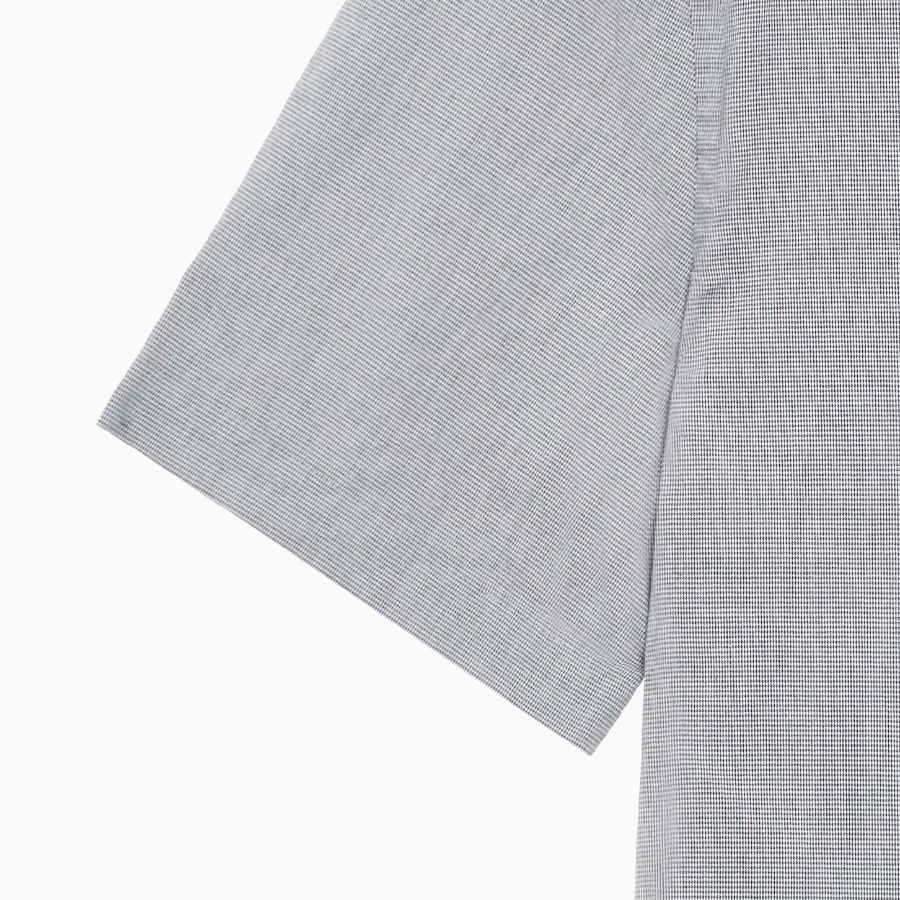 TOMMY HILFIGER [Official Headquarters] [Regular fit] Poplin Houndstooth Short Sleeve Shirt (T12F3WSH150MT10GY)