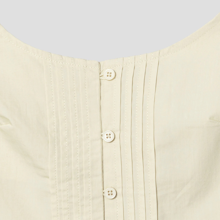 8 seconds 50s Cotton Layered Long Dress — Ivory