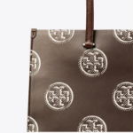 TORY BURCH T Monogram Contrast Embossed Tote – Chocolate
