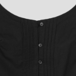 8 seconds 50s Cotton Layered Long Dress — Black