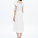 8 seconds Textured Sleeveless Long Dress — White