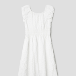 8 seconds Textured Sleeveless Long Dress — White