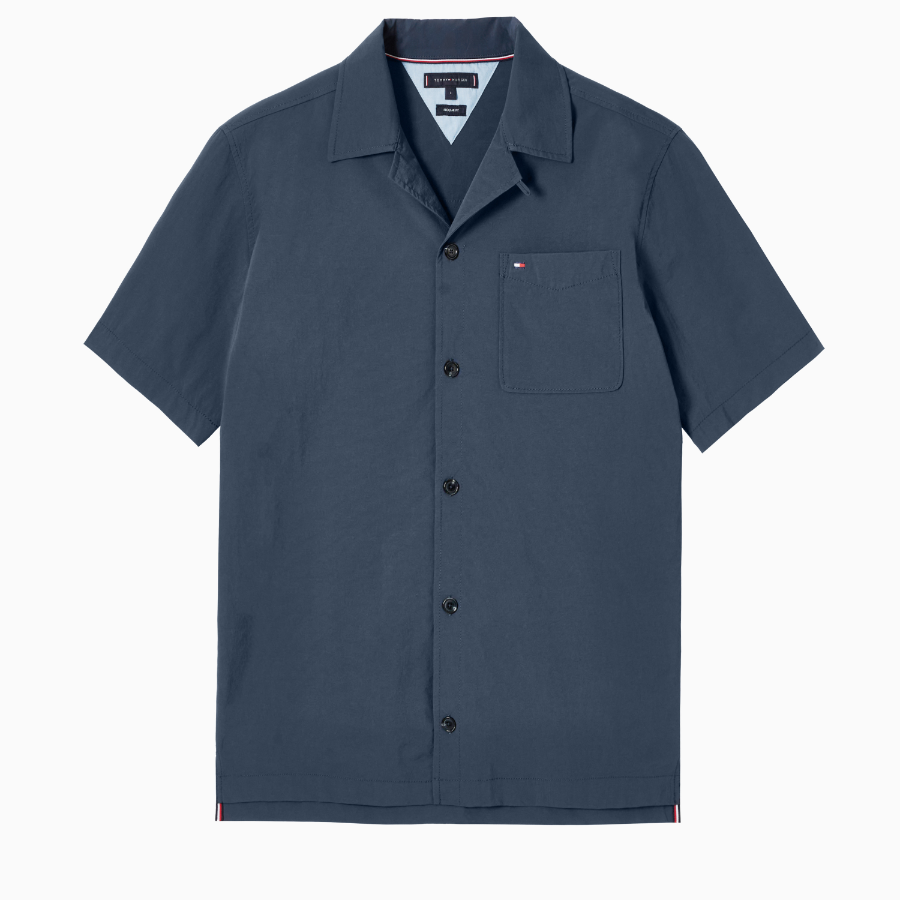 TOMMY HILFIGER [Official Headquarters] [Relax fit] Open Collar Short Sleeve Shirt (T12F1WSH731MLMDW5)