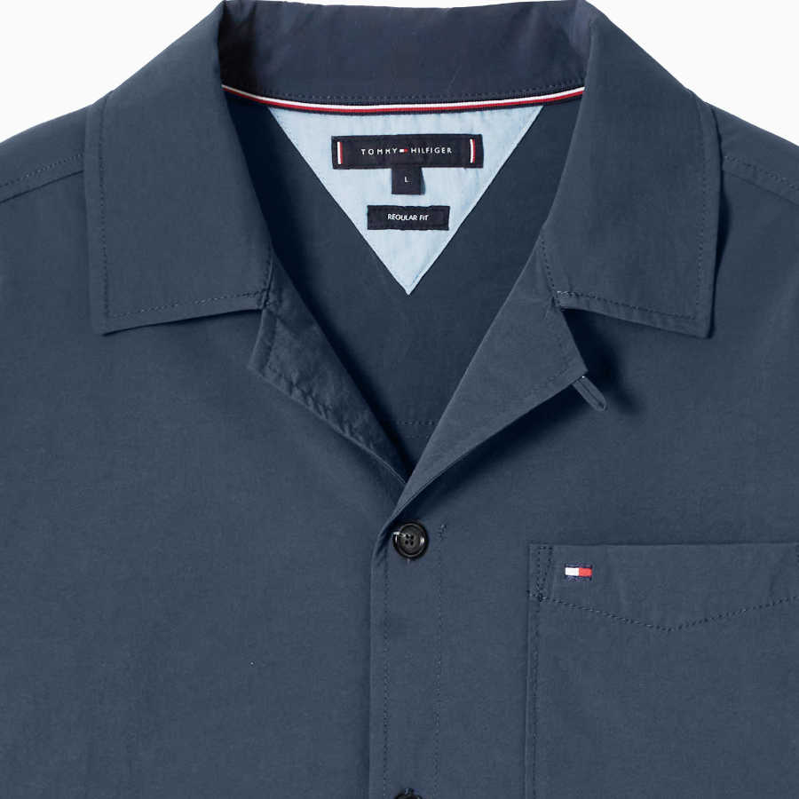 TOMMY HILFIGER [Official Headquarters] [Relax fit] Open Collar Short Sleeve Shirt (T12F1WSH731MLMDW5)