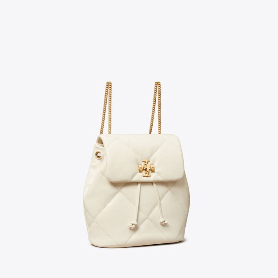 TORY BURCH Kira Diamond Quilt Small Backpack – White