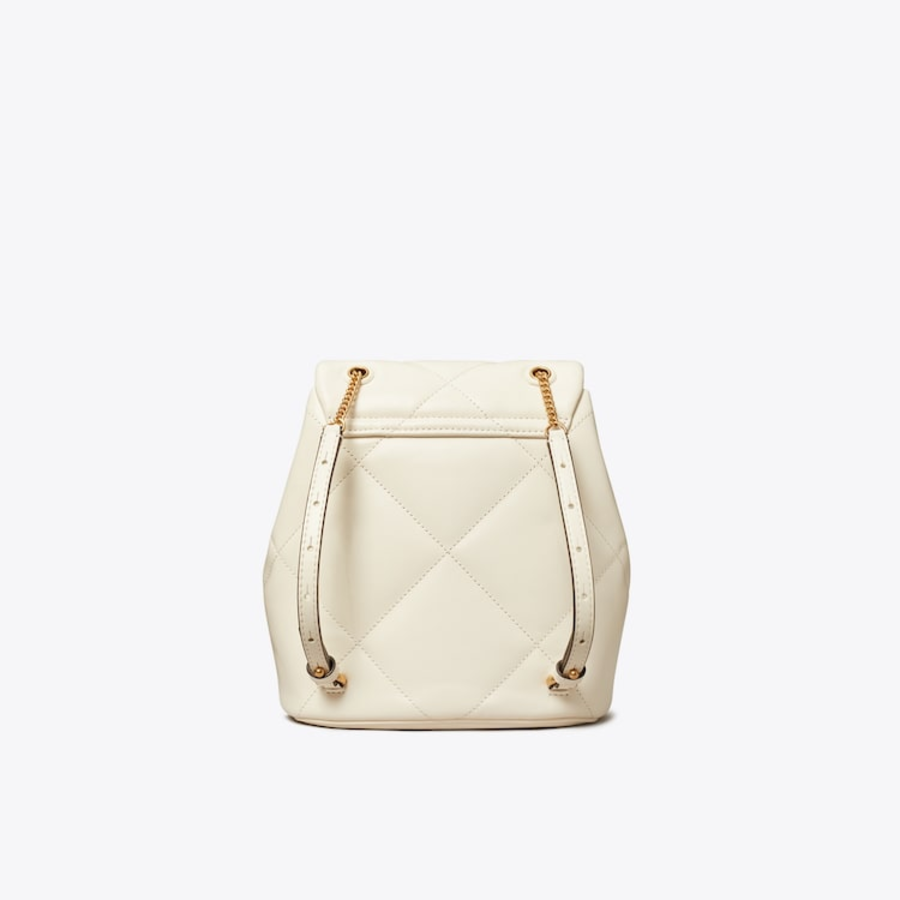 TORY BURCH Kira Diamond Quilt Small Backpack – White