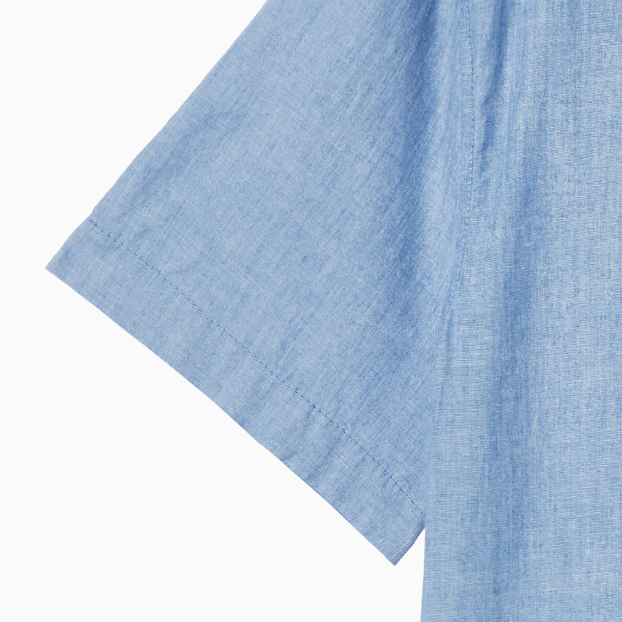 TOMMY HILFIGER [Official Headquarters] [Regular fit] Denim Pocket Short Sleeve Shirt (T12F1WSH711MLMC1O)