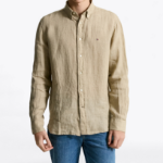 TOMMY HILFIGER [Official Headquarters] [Regular fit] Pigment Dyed Linen Shirt (T12F1WSH160MT1RBT)