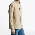 TOMMY HILFIGER [Official Headquarters] [Regular fit] Pigment Dyed Linen Shirt (T12F1WSH160MT1RBT)