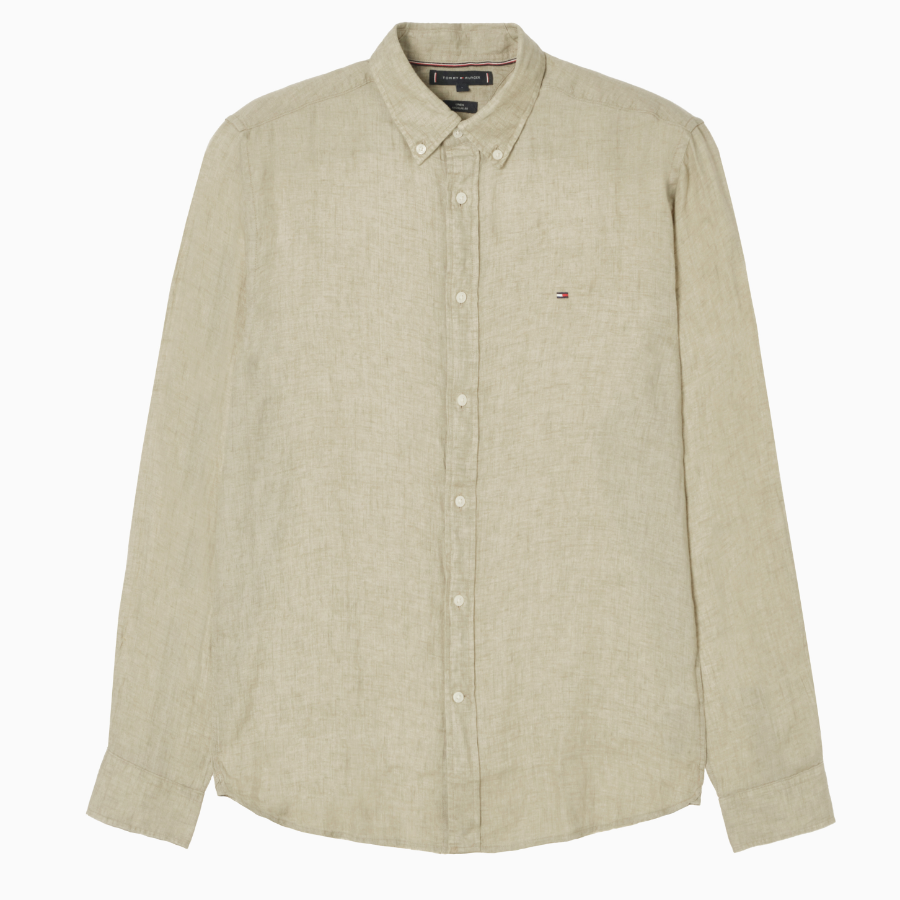 TOMMY HILFIGER [Official Headquarters] [Regular fit] Pigment Dyed Linen Shirt (T12F1WSH160MT1RBT)