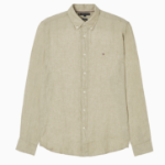 TOMMY HILFIGER [Official Headquarters] [Regular fit] Pigment Dyed Linen Shirt (T12F1WSH160MT1RBT)