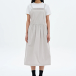 8 seconds Cotton Peach Layered Dress — Light Gray