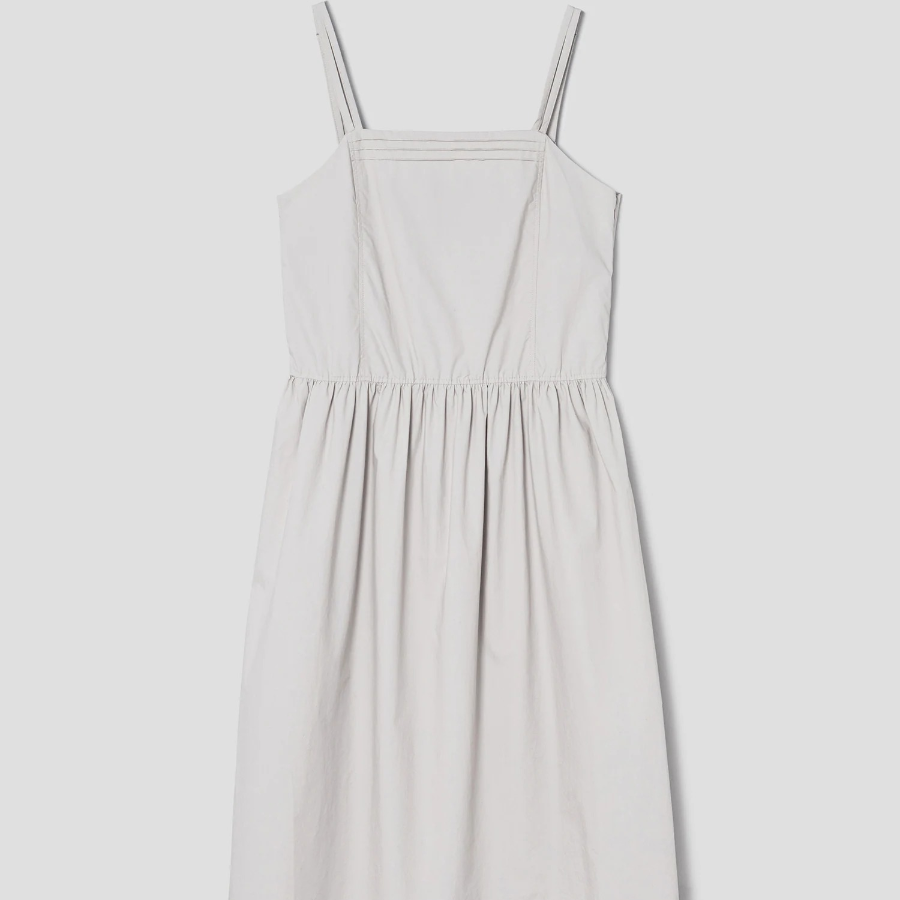 8 seconds Cotton Peach Layered Dress — Light Gray