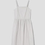 8 seconds Cotton Peach Layered Dress — Light Gray