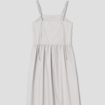 8 seconds Cotton Peach Layered Dress — Light Gray