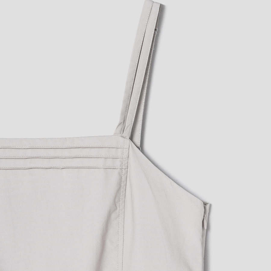 8 seconds Cotton Peach Layered Dress — Light Gray