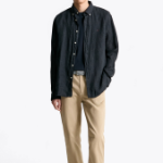 TOMMY HILFIGER [Official Headquarters] [Regular fit] Pigment Dyed Linen Shirt (T12F1WSH160MT1BDS)